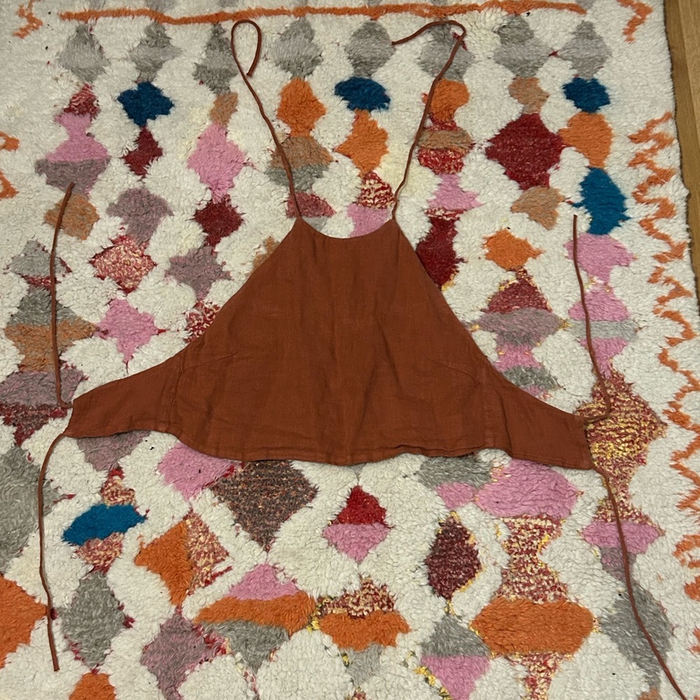 Zara linen halter top